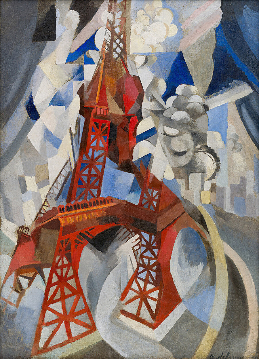 Kırmızı Eyfel Kulesi, Guggenheim Müzesi’nde sergileniyor. (1911-1912). 