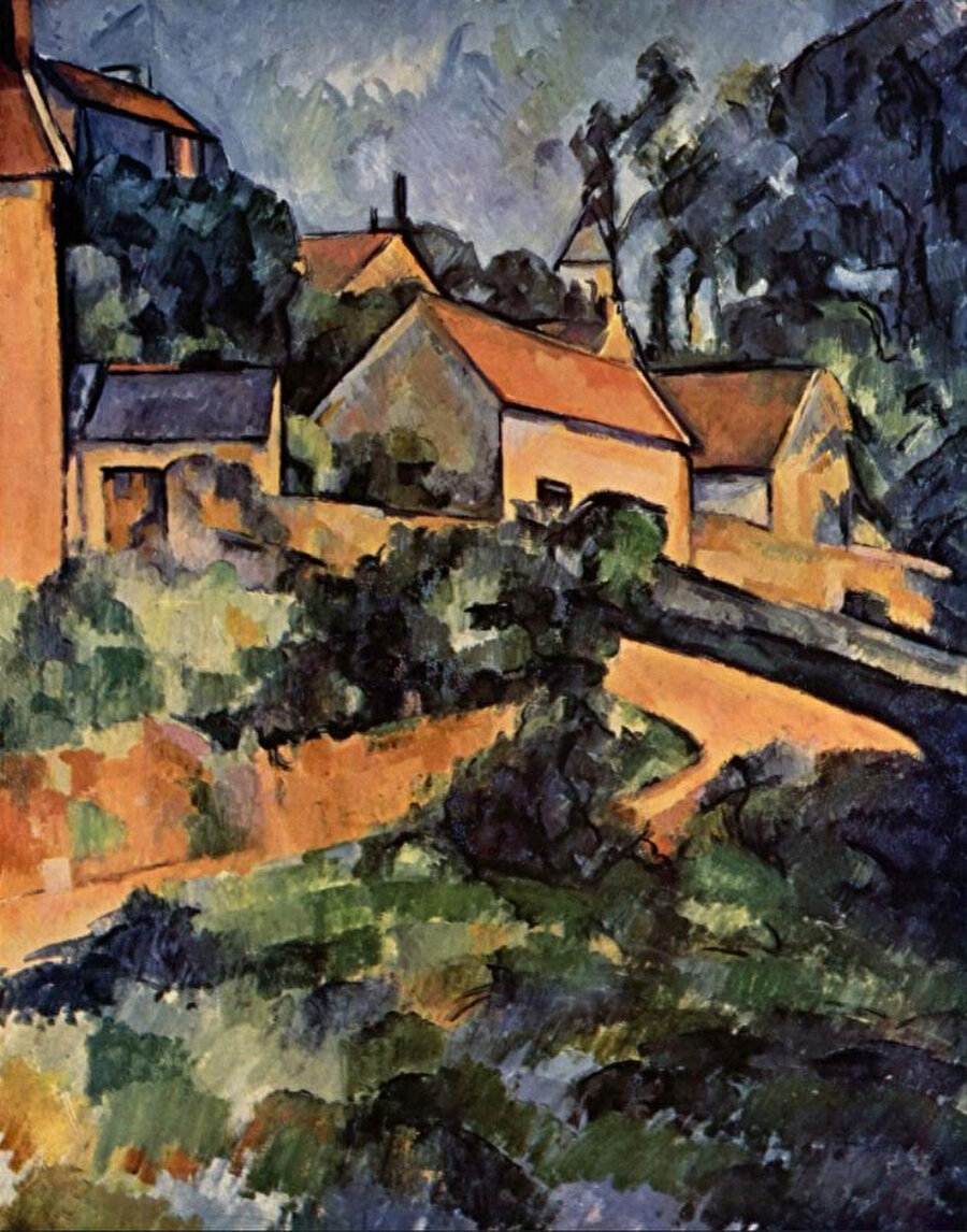 Paul Cezzane - Montgeroult'ta Dönüş Yolu, (1899). Cezzane’nin son dönem tablolarındaki derinlik ve renk kullanımından ötürü, tabloları kübizm olarak sınıflandırılır.