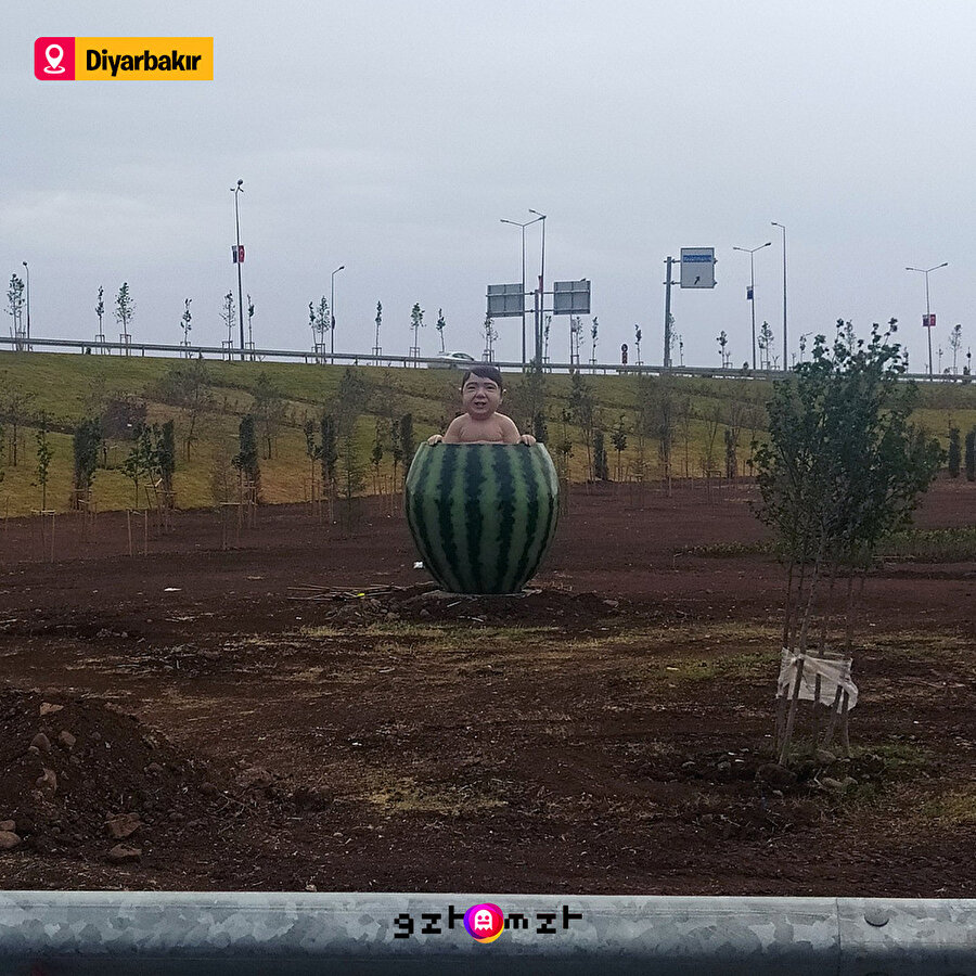 Diyarbakır'a yapılan 'karpuz çocuk' heykelinin aşırı korkunçluğu