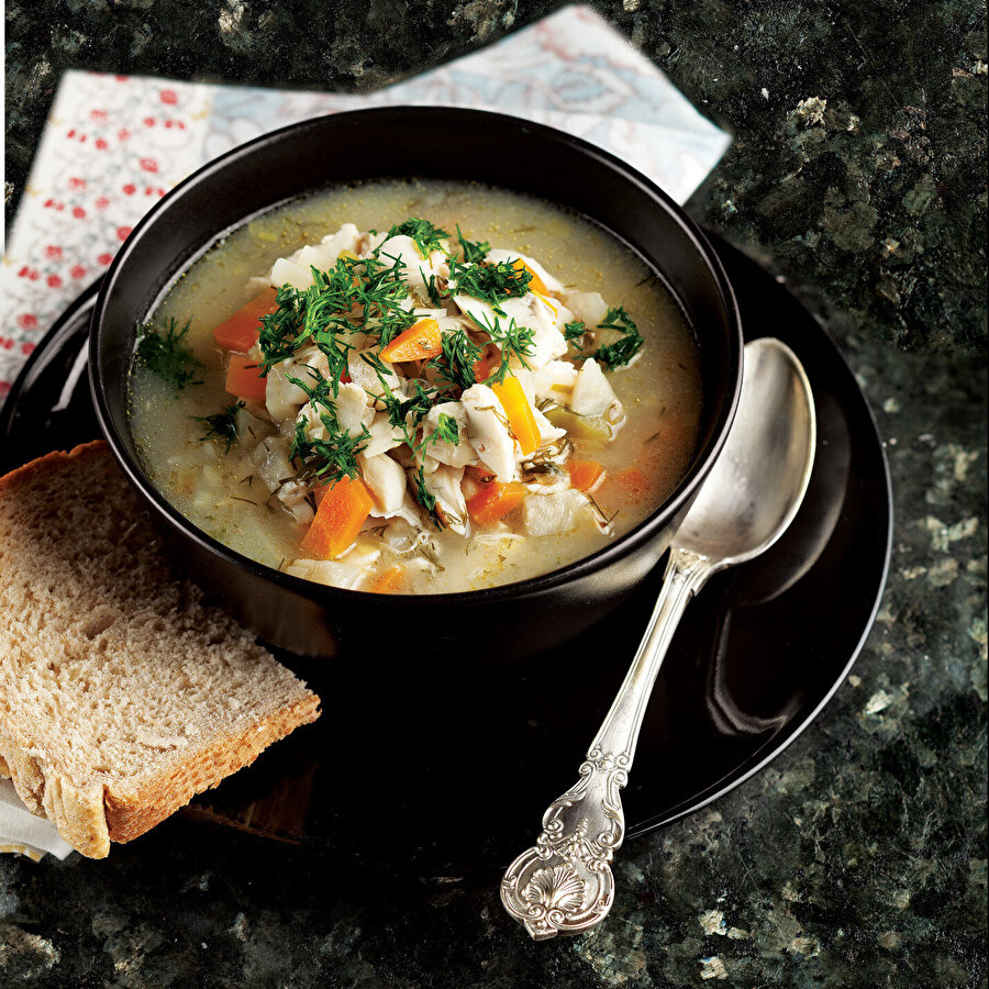 Sebzeli Levrek Çorbası tarifi