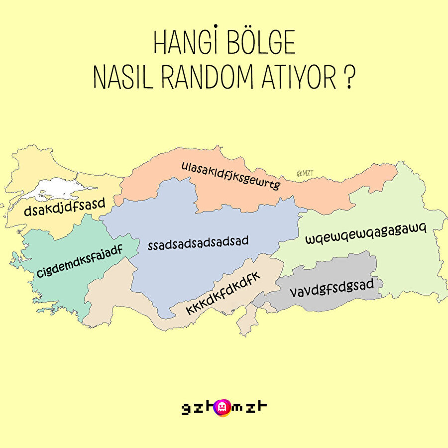 ​Hangi bölge nasıl random atıyor?