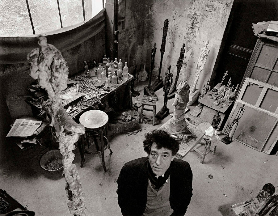 Robert Doisneau, Atölyesinde Alberto Giacometti, 1957