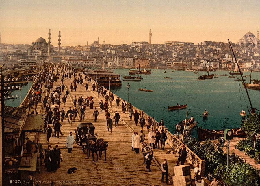 Galata Köprüsü, 1890.