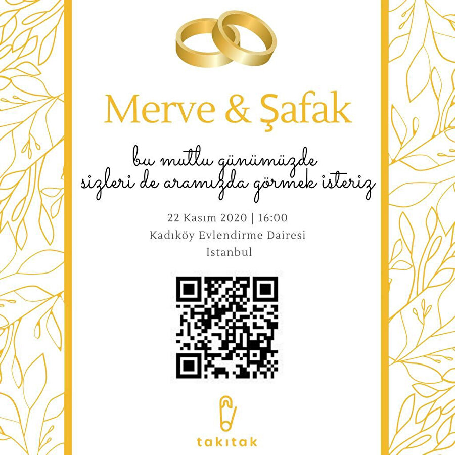 Koronavirüs salgını takı törenlerini değiştirdi: Artık QR kodla olacak