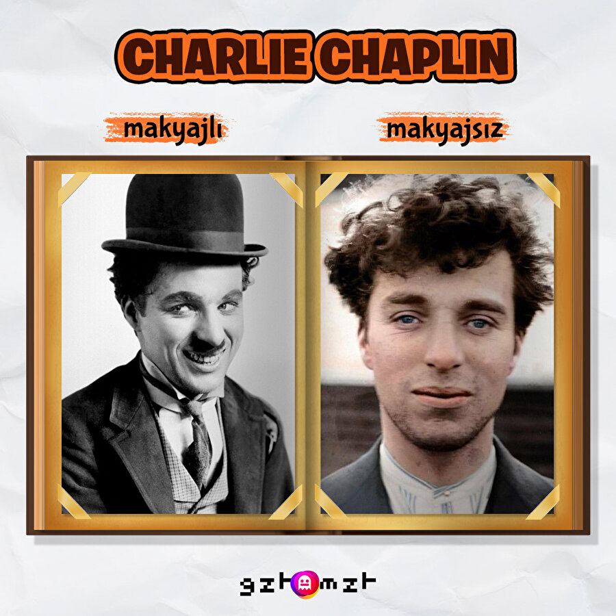 Charlie Chaplin'in makyajsız hali görenleri şaşkına uğrattı 🤣