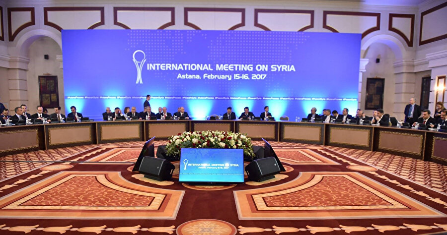 2017 yılında gerçekleştirilen Astana Toplantısı. 