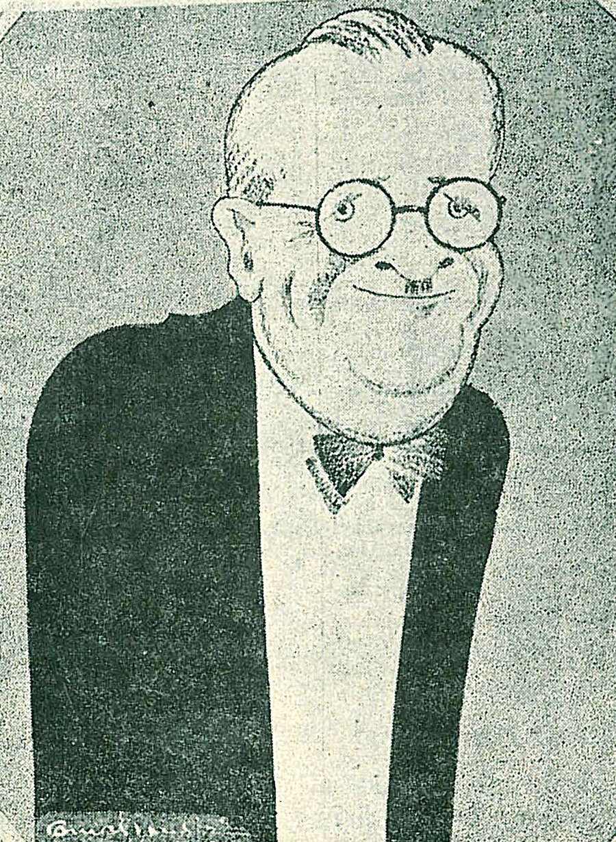 » İlim adamı ve sanatkâr Türk milletine tarihi sevdiren adam, bilimsel çalışmaları yanında Türk musikîsinde halen severek dinlediğimiz eserlerin güftelerini kaleme alan bir münevverdi. Buna rağmen Darülfünun’un İstanbul Üniversitesi’ne dönüştürülmesini içeren reform sonucu 1933’de kadro dışı bırakıldı. Üstte Cemal Nadir imzalı bir karikatürü görülüyor.