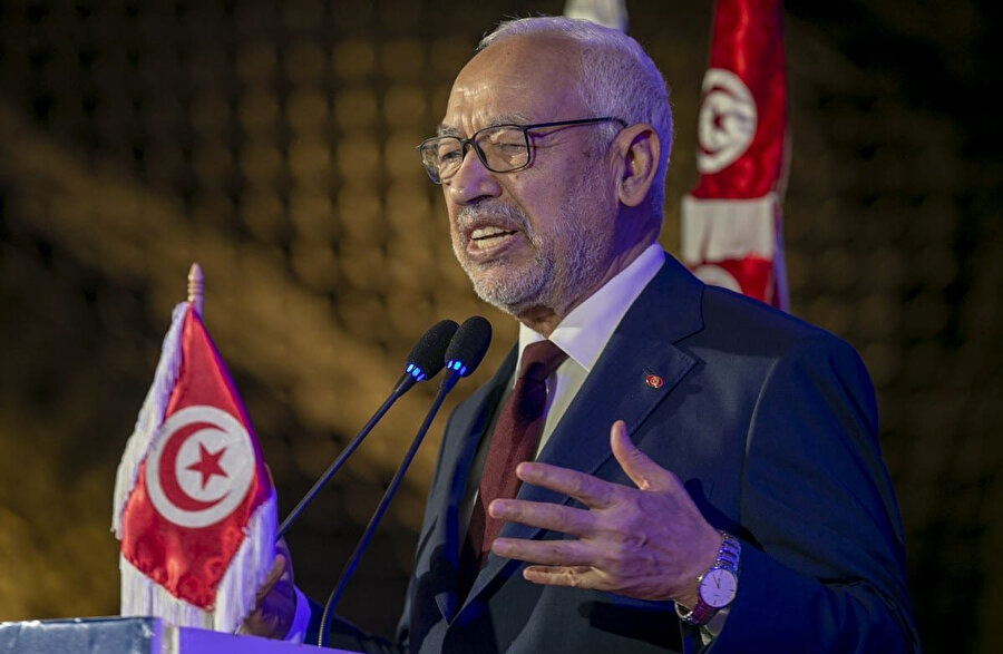 Nahda Hareketi lideri ve Tunus Meclis Başkanı Raşid el Gannuşi.