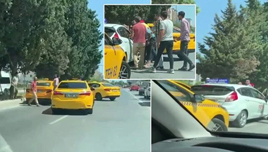 Taksiciler kadın sürücü adayının yolunu kesti, dehşeti yaşattı