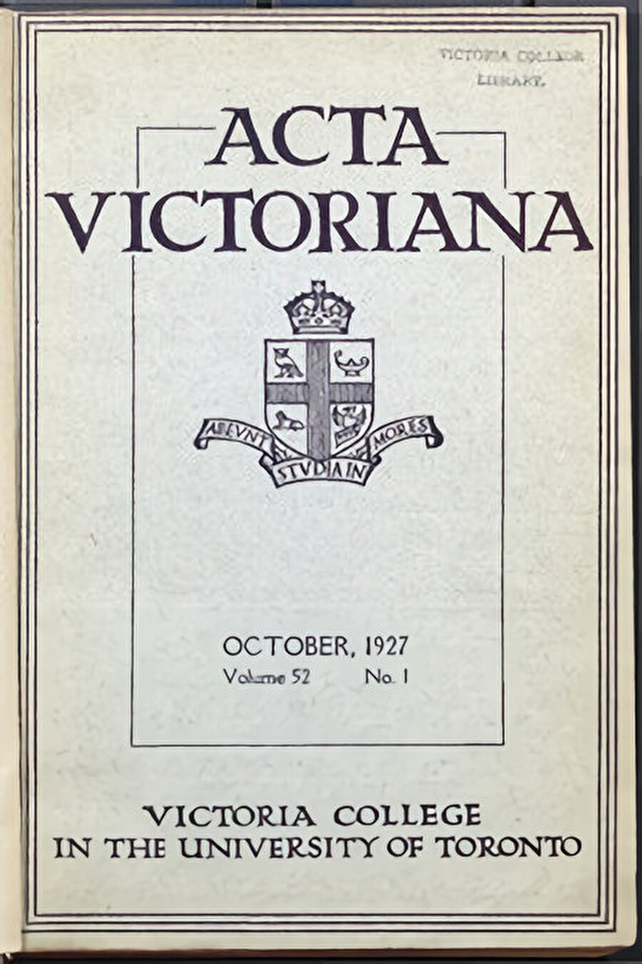 Acta Victoriana.