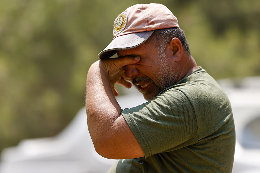 Alevlerin ortasında kalan orman işçisinin telsiz anonsu ağlattı