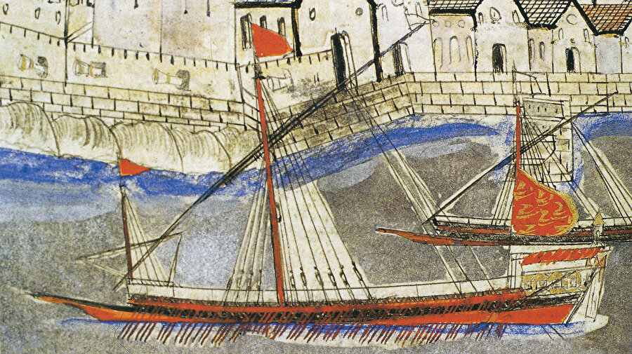 » Kadırga: 17. yüzyılın sonlarına kadar Osmanlı İmparatorluğu donanmasındaki savaş gemileri içinde en çok kullanılanı ve vurucu gücü teşkil edeni kadırgalardı. 