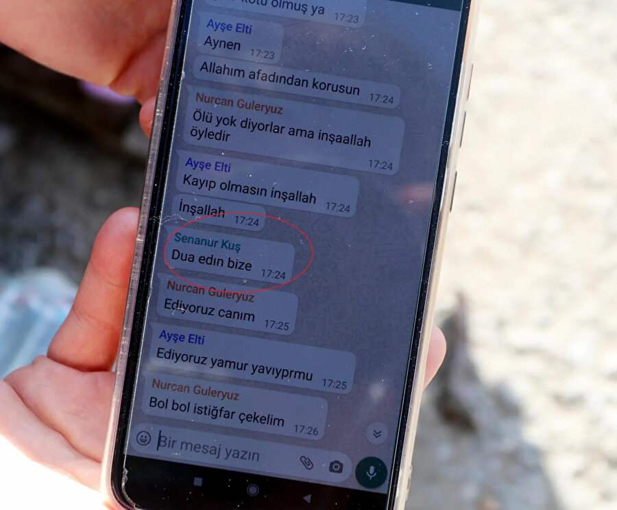 Aile Whatsapp grubunda paylaşılan mesaj