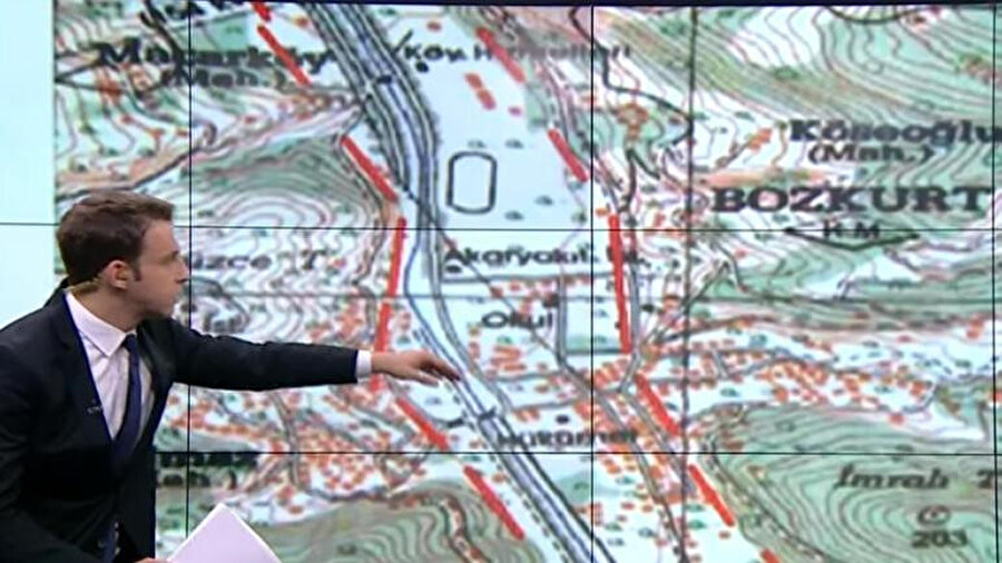 Prof. Dr. Cemalettin Şahin'in çizdiği harita