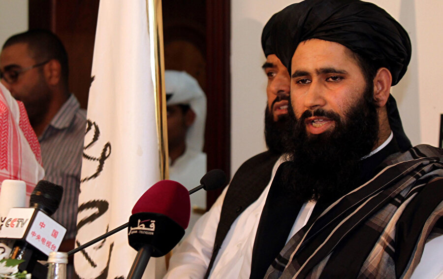 Taliban sözcüsü Zabihullah Mücahit. 
