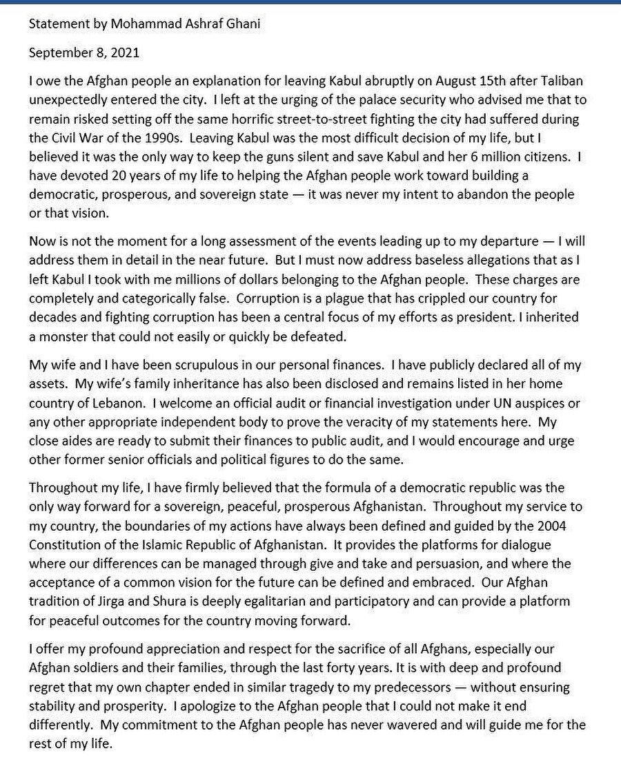Eşref Gani'nin Twitter hesabından paylaştığı özür mektubu. 