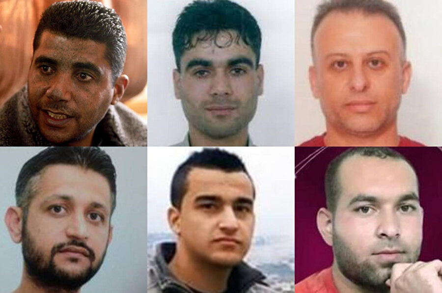 6 Eylül'de İsrail'in Gilboa Hapishanesi'nden kaçan 6 Filistinli mahkum.