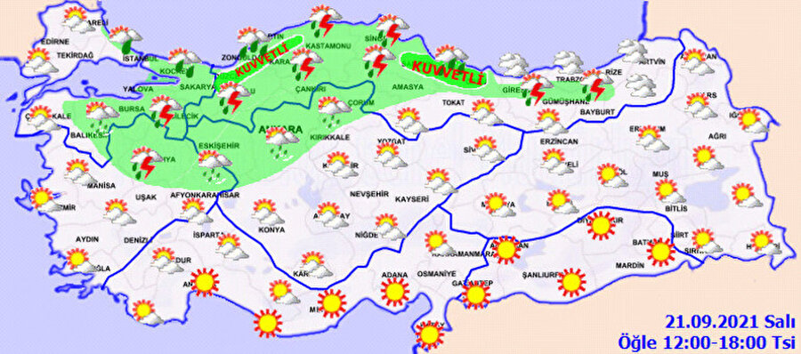 Meteoroloji'nin paylaştığı hava durumu raporu