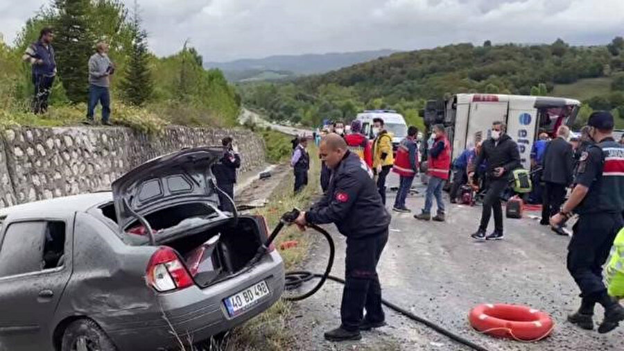 Kaza yerinden bir fotoğraf