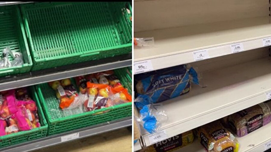 İngiltere'de boş kalan raflar