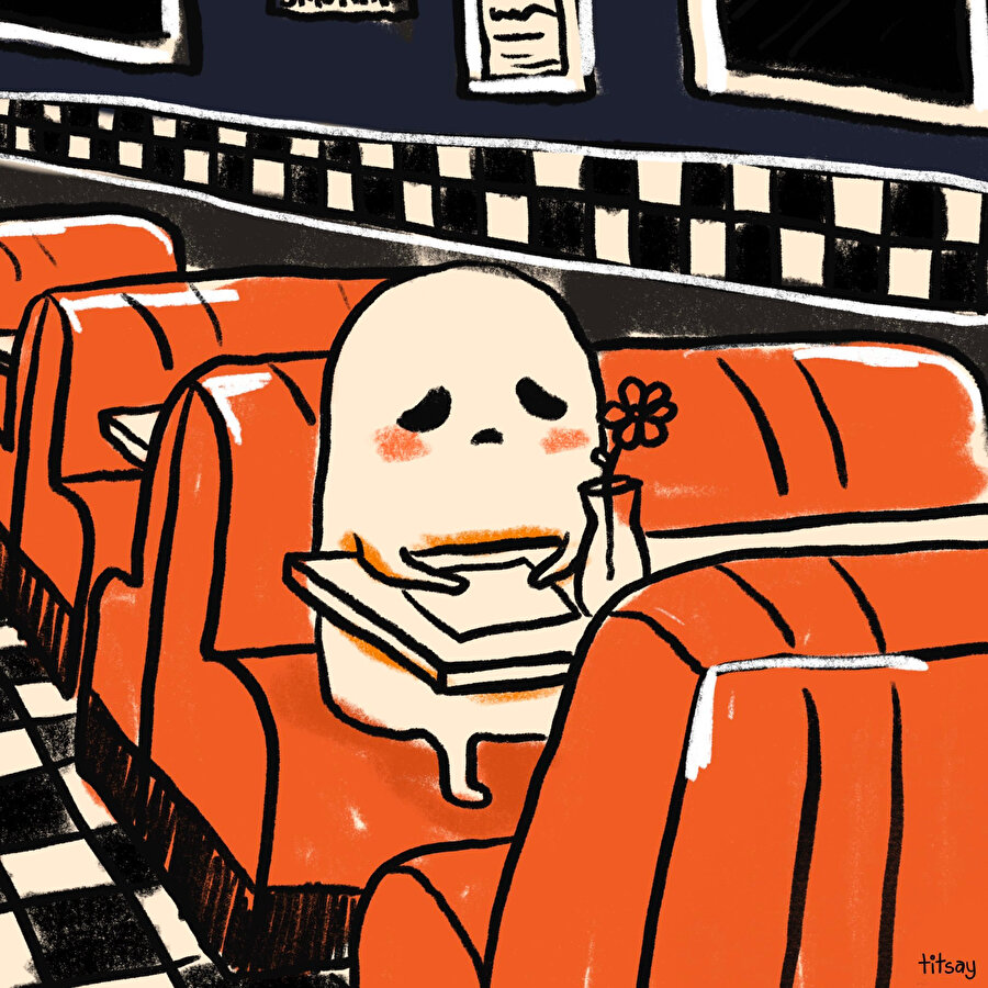 Arkadaşlarımla yemek yiyorum ben seni sonra ararım