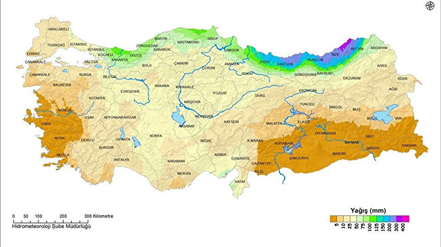 2021 Eylül ayı alansal yağış haritası