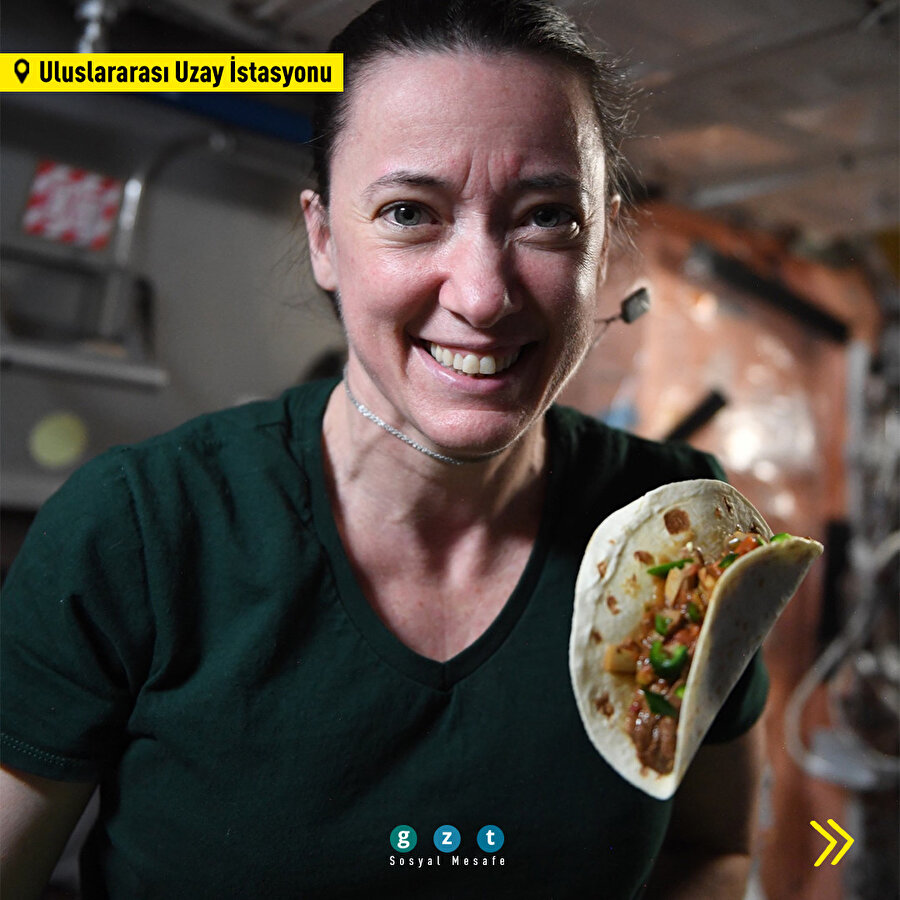 Uzayda 'uzay biberlerinden' Tako yapıldı