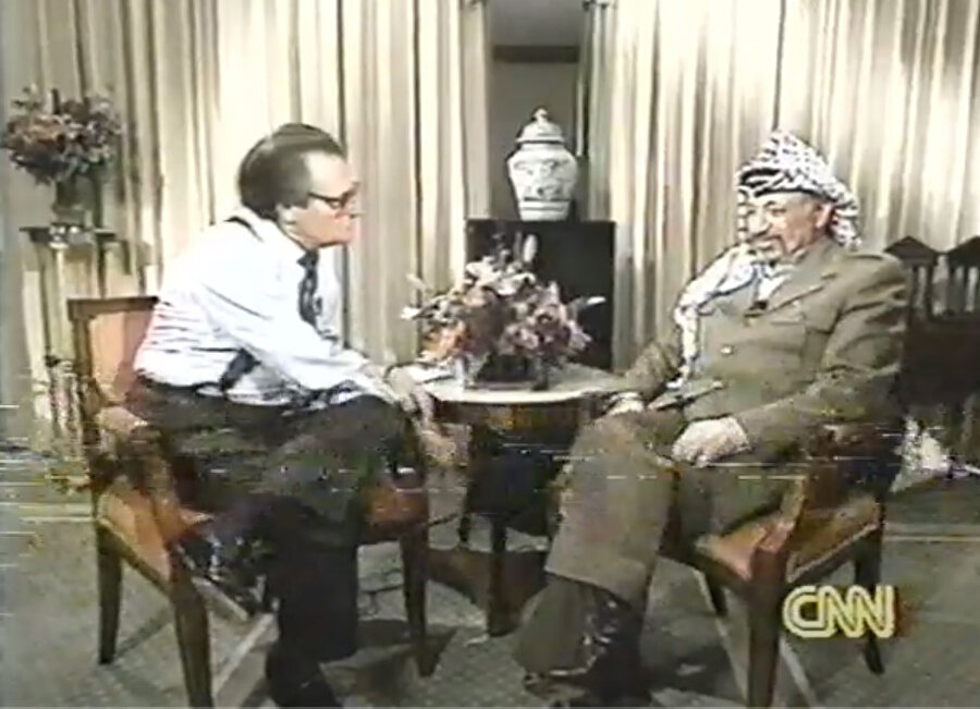 Yasser Arafat'ın 15 Eylül 1992'de CNN'de Larry King'e verdiği röportaj.