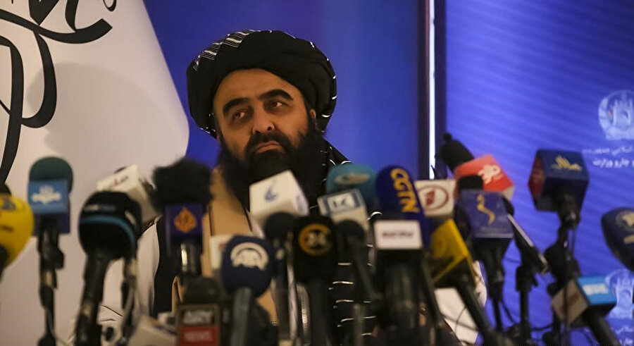 Taliban geçici hükümetinin Dışişleri Bakanı vekili Emirhan Muttaki.