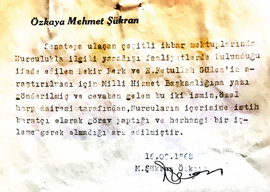 Asıl nüshaları elimizde olan belgeler 27 Mayıs 1960 Milli Birlik Komitesi Genel Sekreteri Mehmet Şükran Özkaya ile istihbaratla irtibatlı olduğu iddia edilen gazeteci İnal İnanç’a aittir.