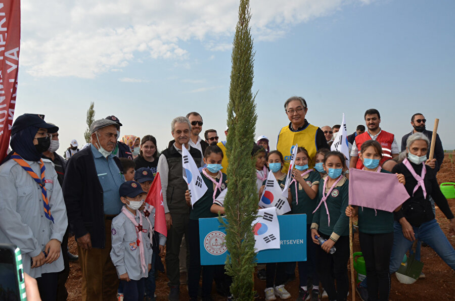 Antalya'nın Serik ilçesinde, Tarım ve Orman Bakanlığı, Güney Kore Büyükelçiliği ile Çevre Kuruluşları Dayanışma Derneği (ÇEKUD) iş birliğinde 'Türkiye- Kore Dostluk Ormanı'na fidan dikim töreni düzenlendi.