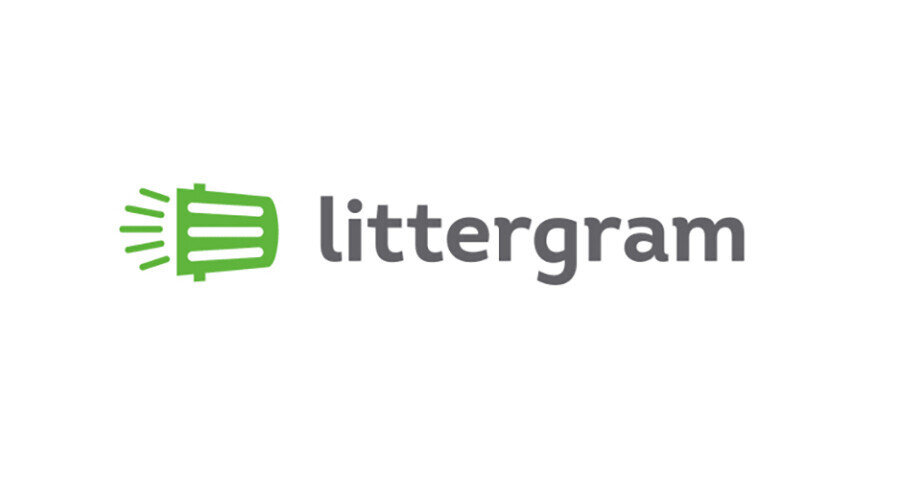 Littergram logosu çeşitli İngiliz şehirleri ve ilçelerinde büyük bir sorun haline gelen izinsiz çöp dökme konusuna dikkat çekmek için tasarlanıyor.