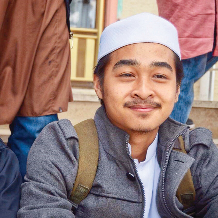 Türkiye'ye eğitime gelmiş olan Taylan'lı öğrenci.