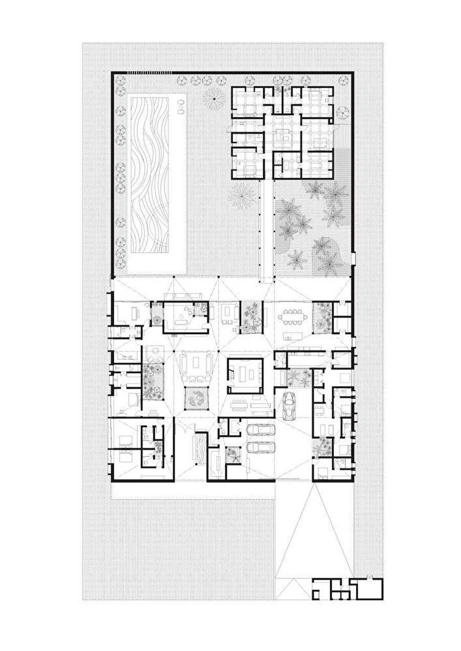 “Cloister House” kat planı.