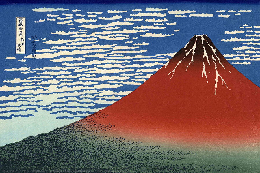 Dağlarda Aydınlık Bir Gün (Kırmızı Fuji), 1831.