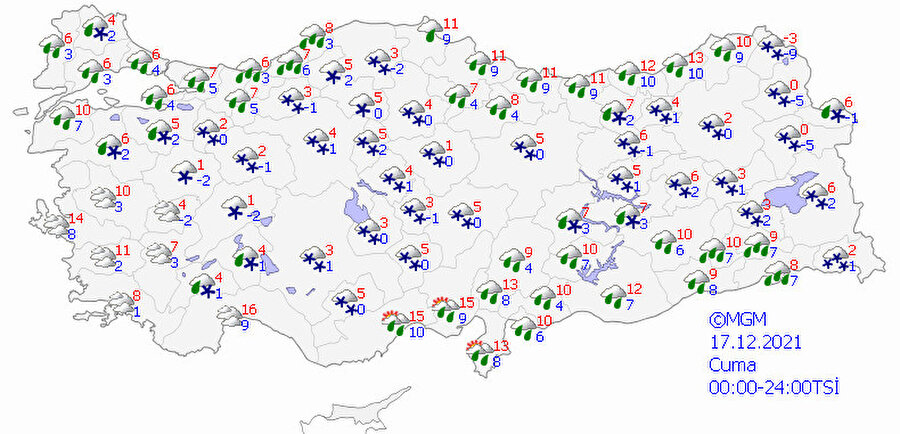 meteoroloji den 47 ile kar yagisi uyarisi