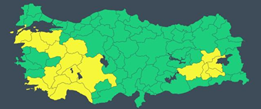 Meteoroloji uyarı haritası