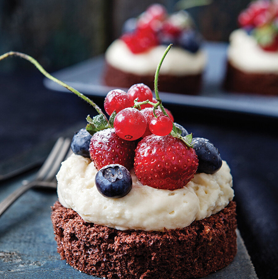 Orman Meyveli Porsiyonluk Pasta tarifi