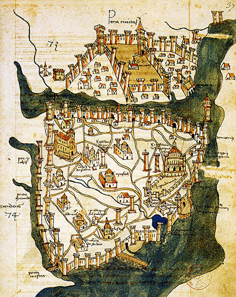 Konstantinopolis Haritası (1422), Floransalı haritacı Cristoforo Buondelmonte.