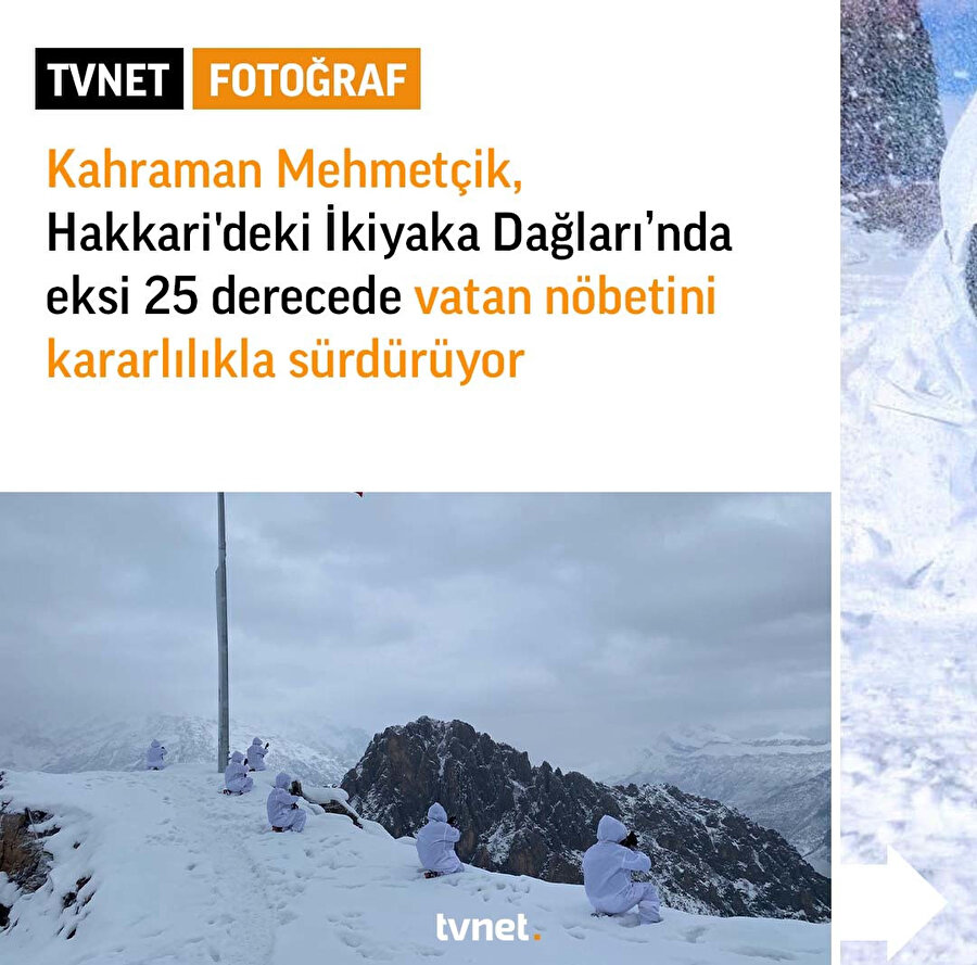 Mehmetçik’ten Bayrak Donduran Soğukta Vatan Nöbeti