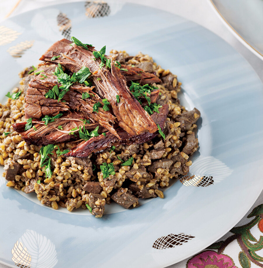 Ciğerli Firik Pilavı tarifi