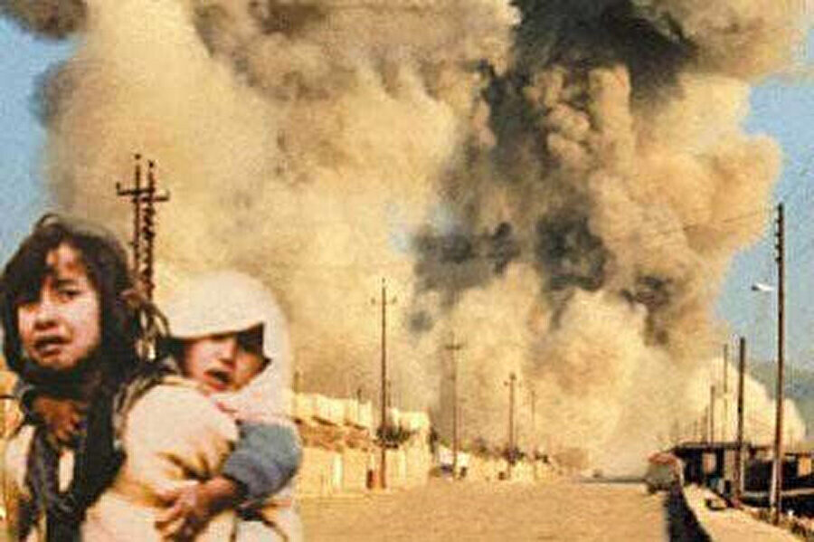 Halepçe Katliamı’nın sembolü haline gelen bir kare.