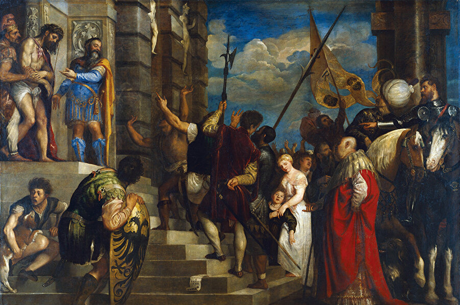 Titian tablosundaki kavuklu da kim?