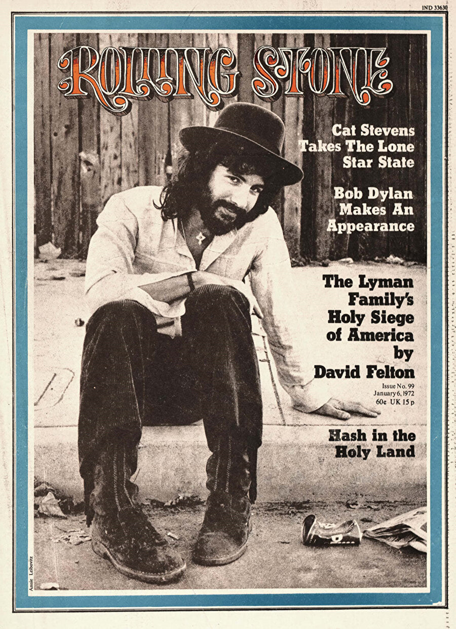 Cat Stevens'ın kapağında yer aldığı Rolling Stone dergisi, Ocak, 1972.