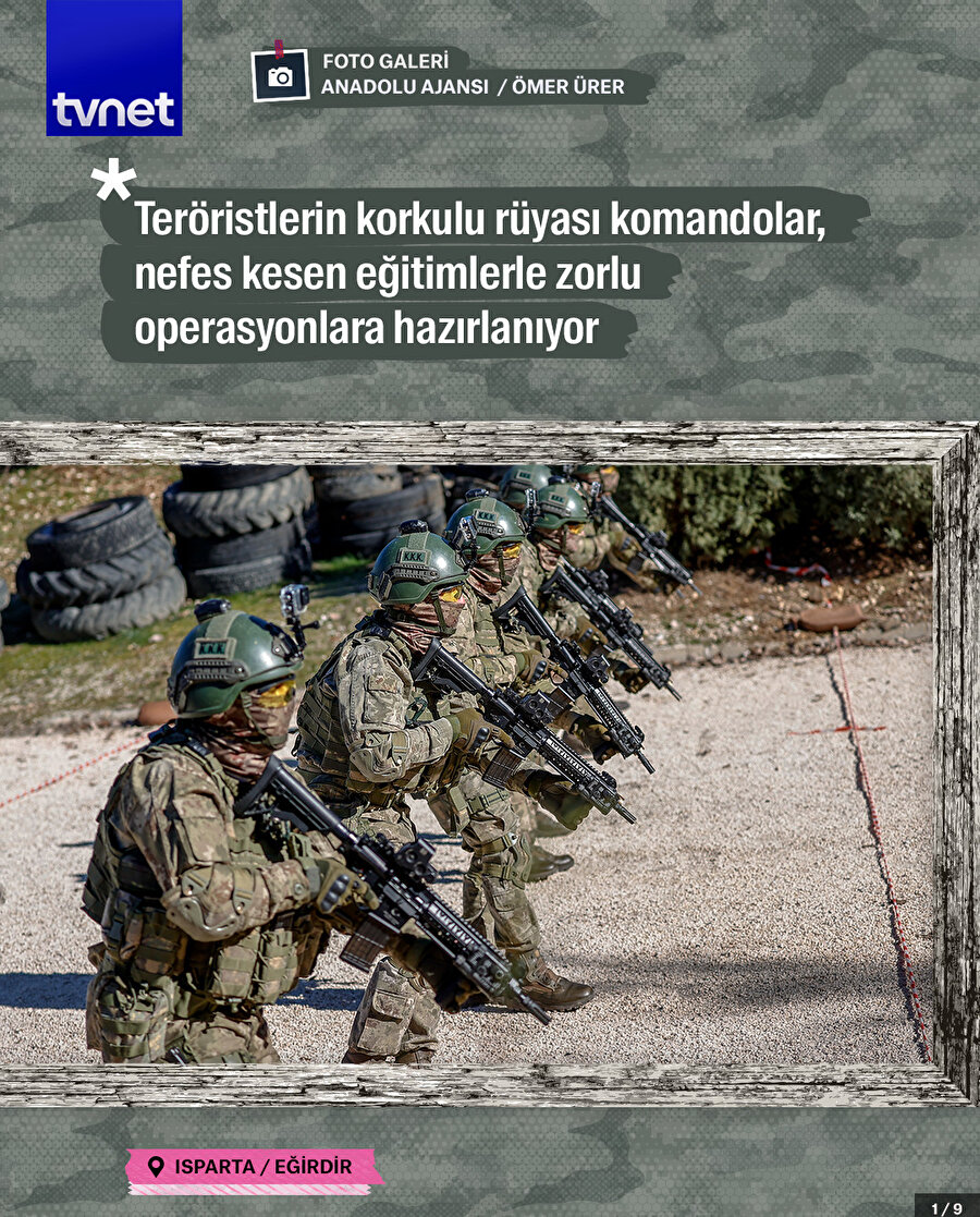 Türk komandolarının nefes kesen eğitimi