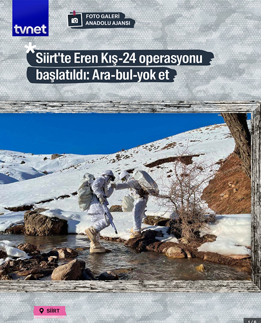 Siirt'te Eren Kış-24 operasyonu başladı