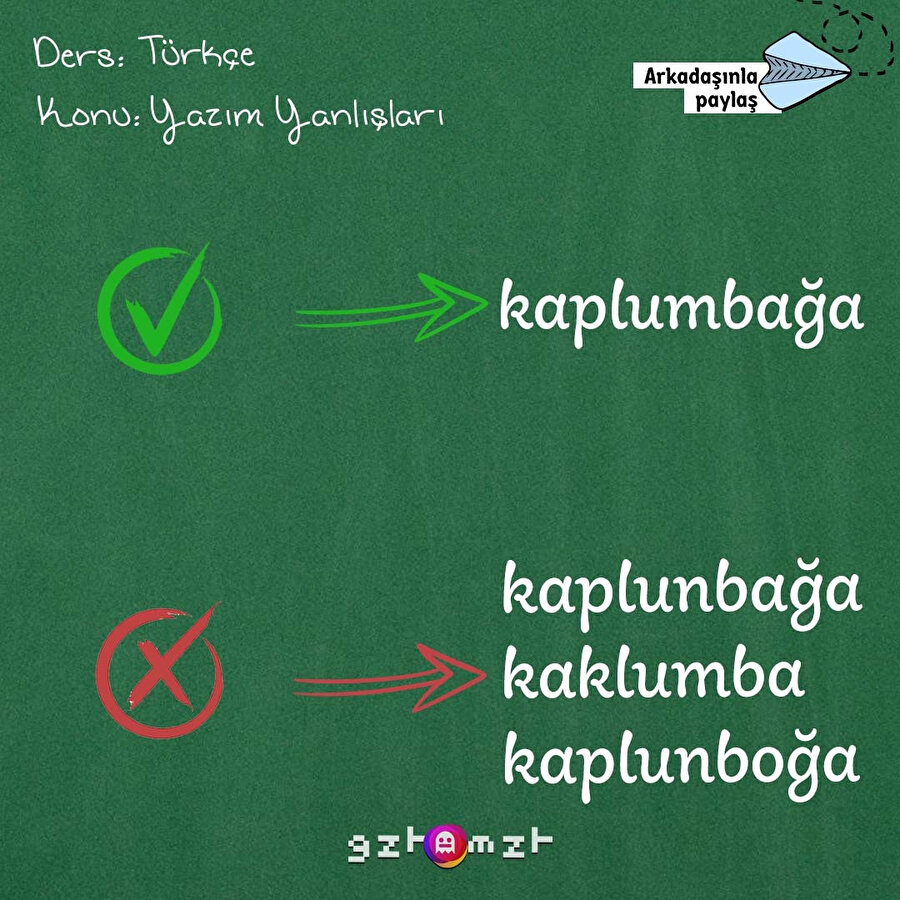 Bunu da yanlış yazmazsın