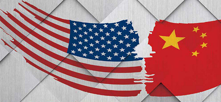 ABD ve Çin bayrakları.