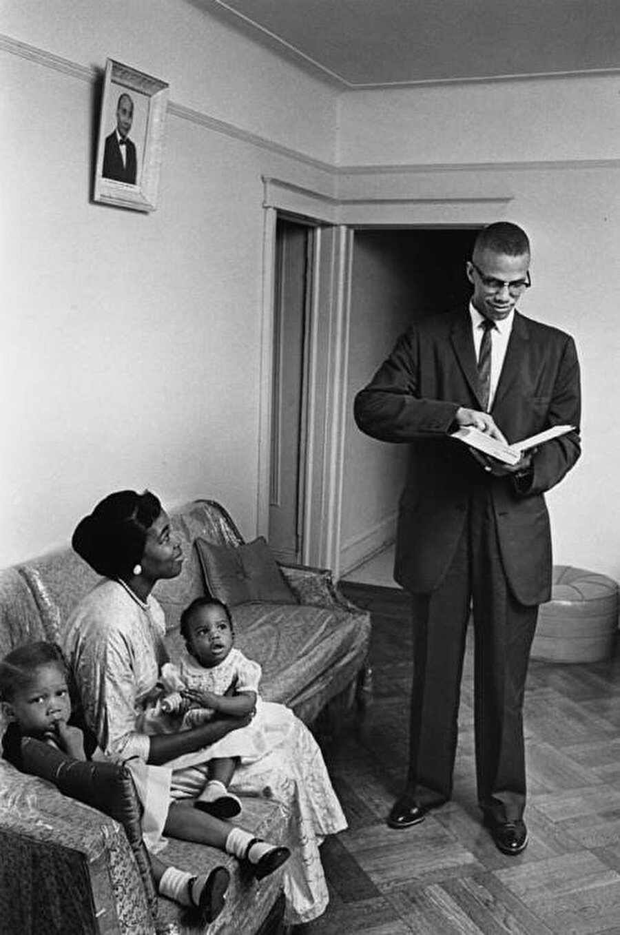 Malcolm X ailesiyle.