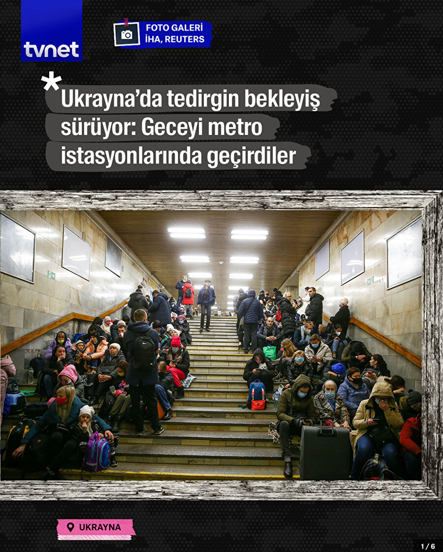 Ukraynalılar metro istasyonlarına sığındı